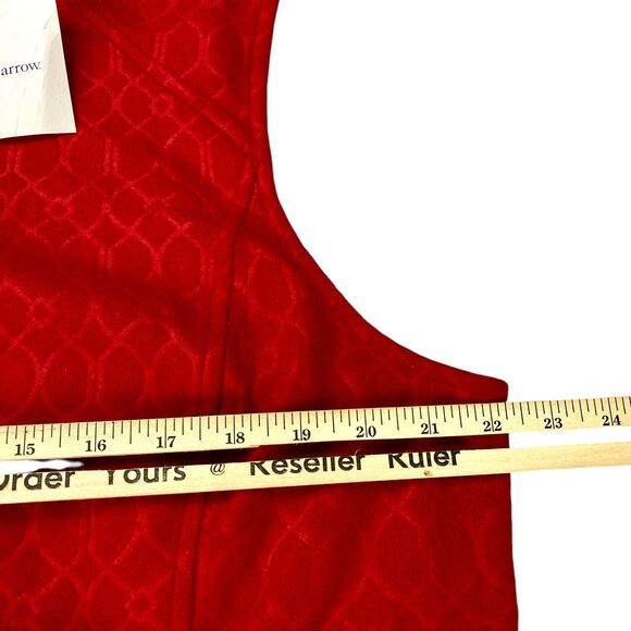 Croft Barrow Womens Fleece Vest Zip Mock Neck Size XL  Red -Retail: $36 - Picture 6 of 11